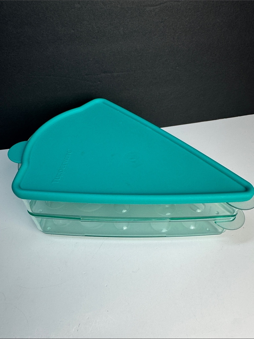 Tupperware Keep N Heat Pizza Slice Keepers Aqua Blue Reheatable Containers